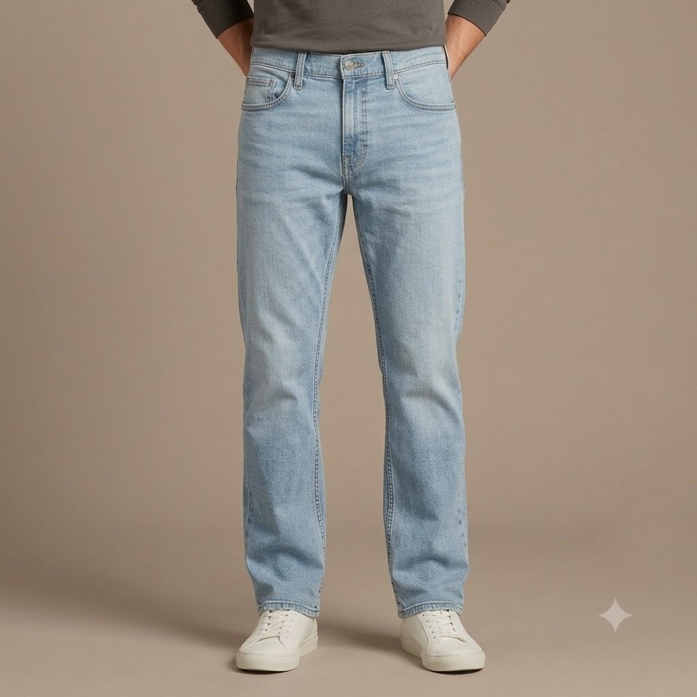 Levi Strauss Signature Relaxed Jeans Men's 30x32 Light Wash Denim
